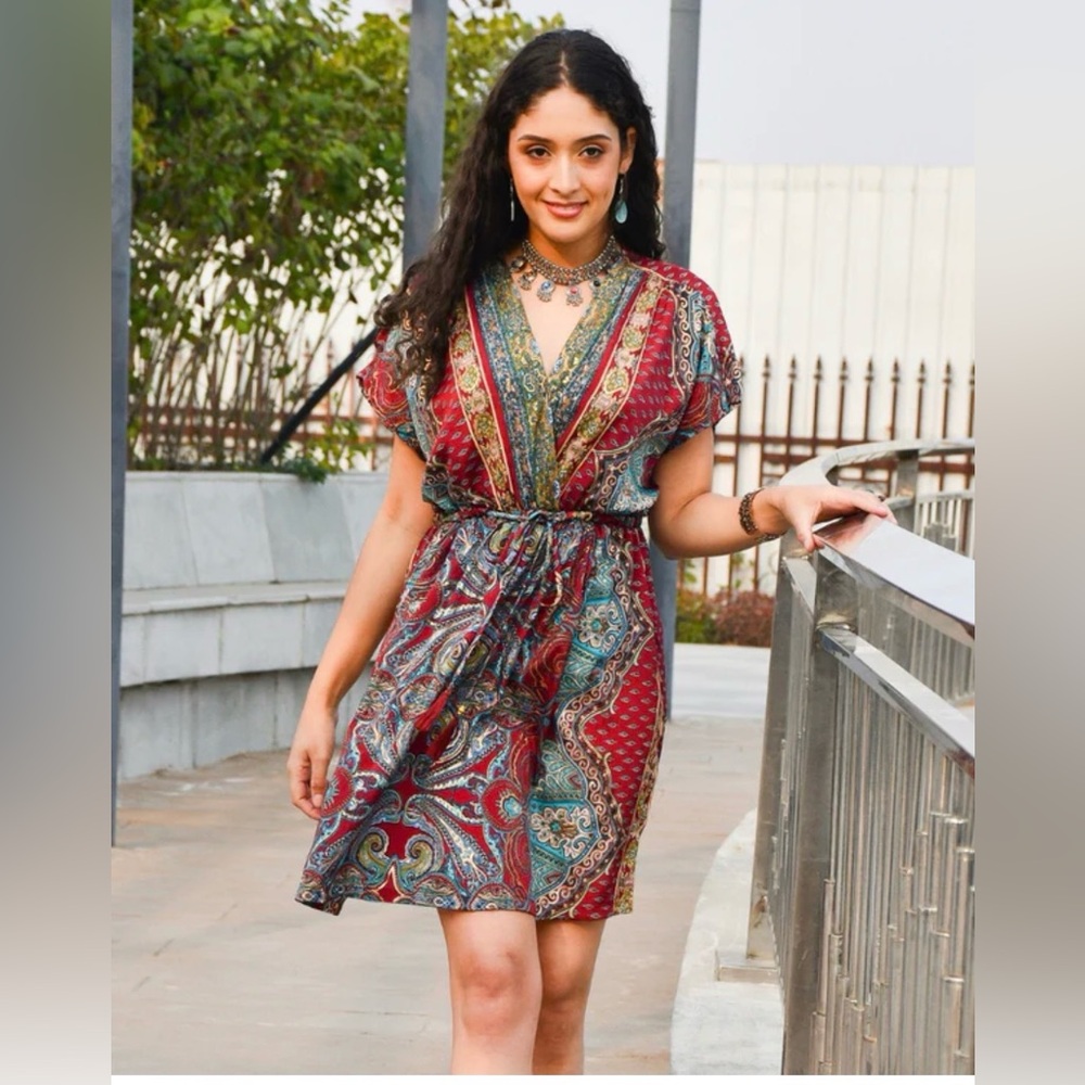 Alice + Olivia Multicolor Patterned Mini Dress